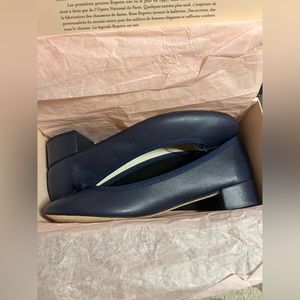 Camille Ballerinas for Woman - Navy Leather - Repetto